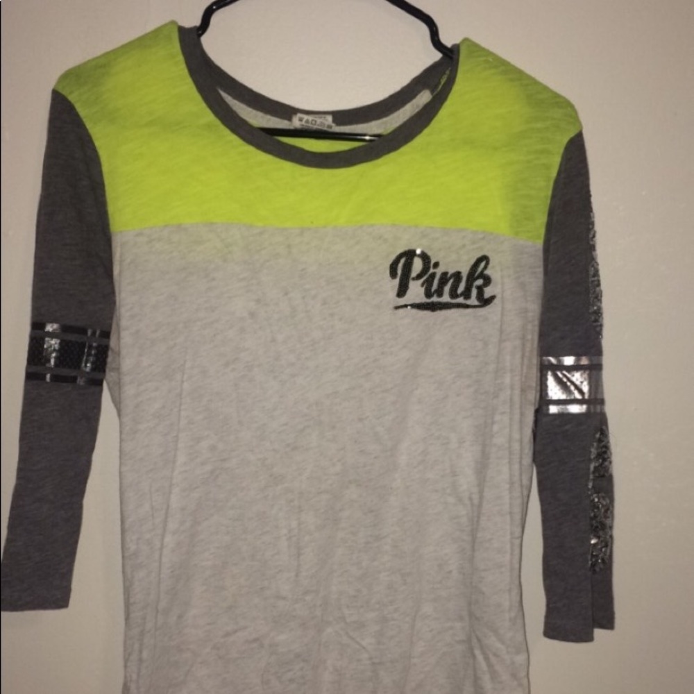 PINK grey/yellow-green long sleeve